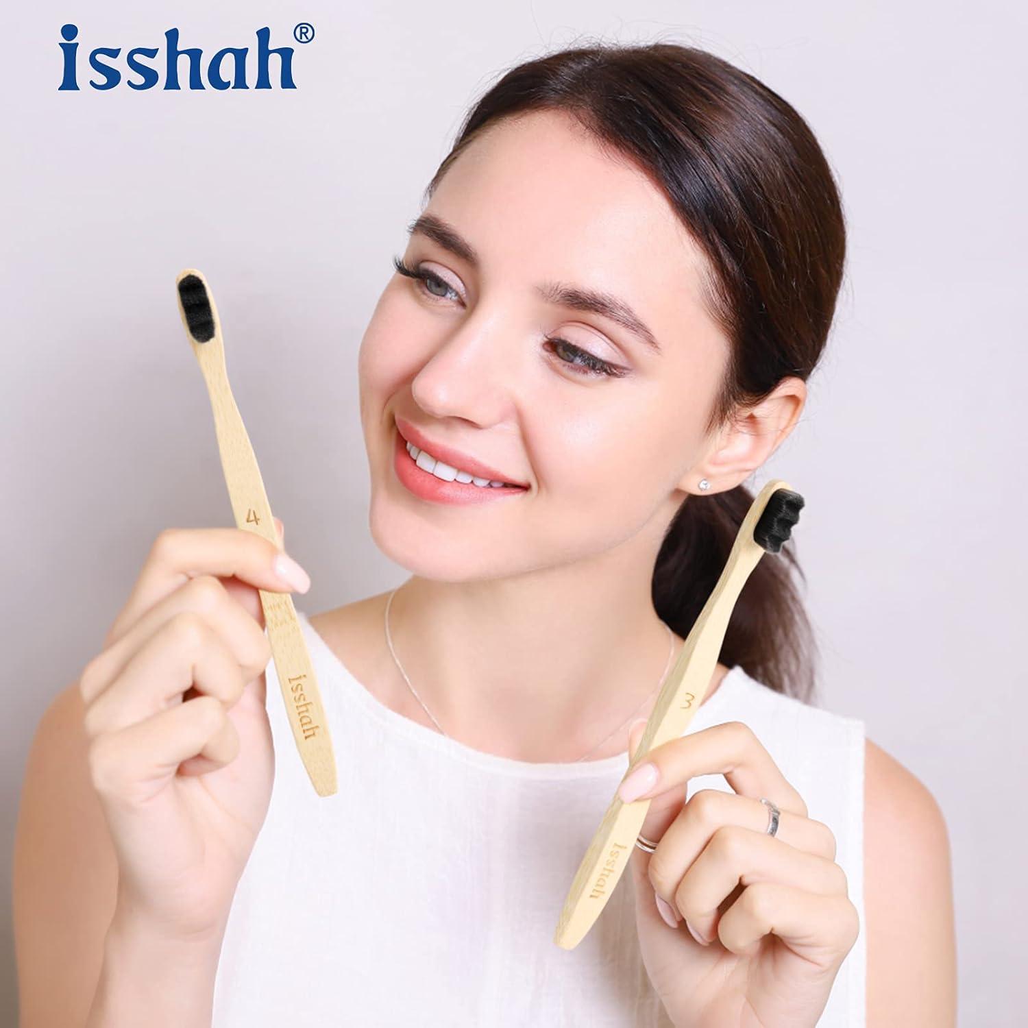 Extra Soft Bamboo Toothbrush, Micro Nano 20,000 Bristles Toothbrushes for Sensitive Gum, FSC Certified and PETA Approved, Pack of 8