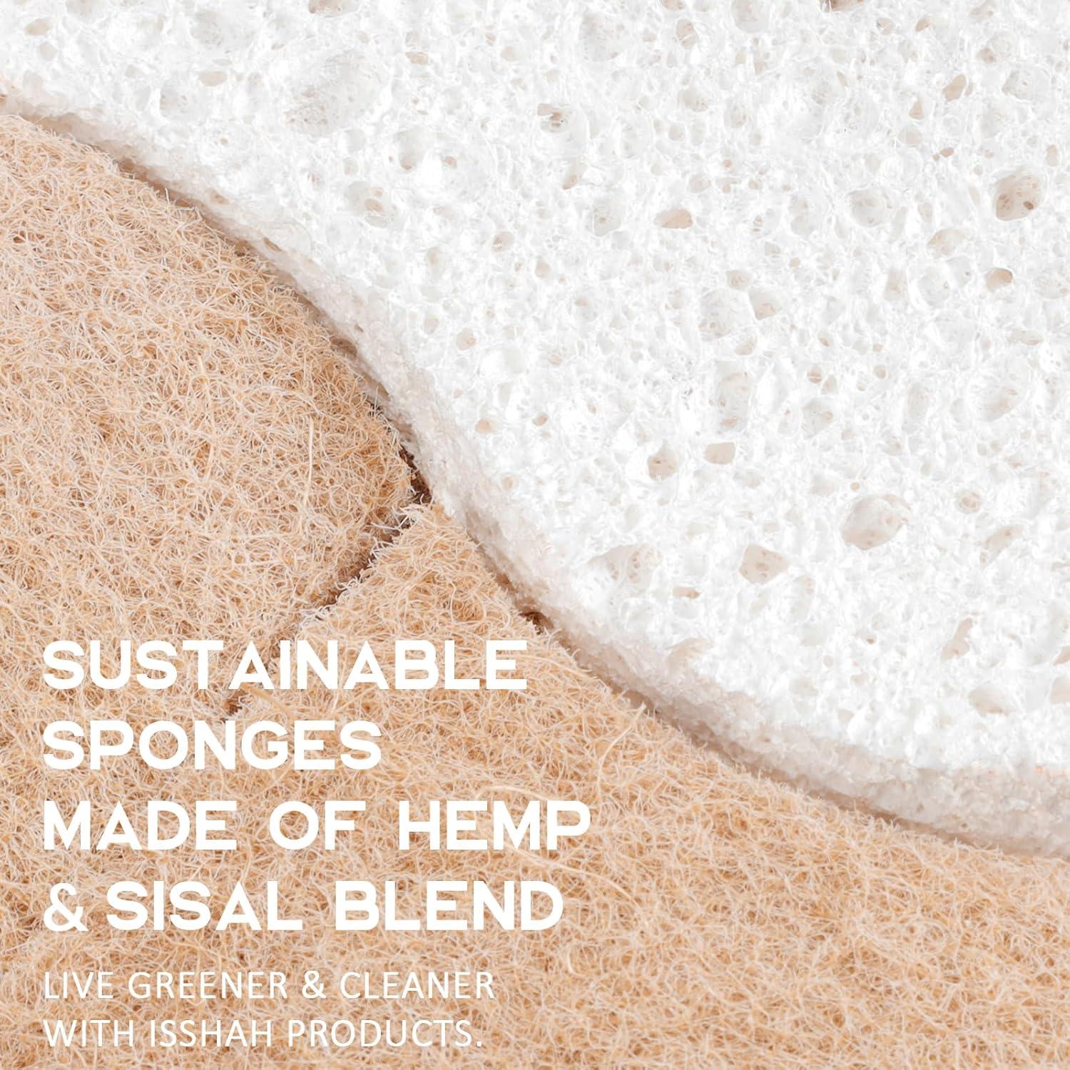 Plant-Based Kitchen Sponges – FSC Certified and PETA Approved, 12 Count